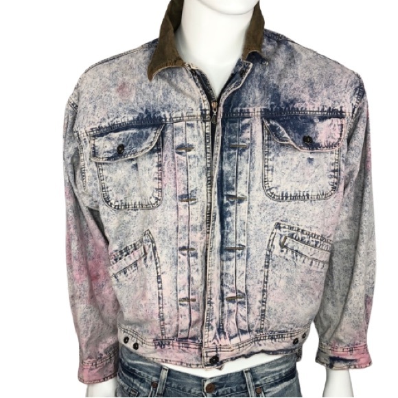 Mirage Vintage Acid Wash Denim Jacket - Picture 1 of 10
